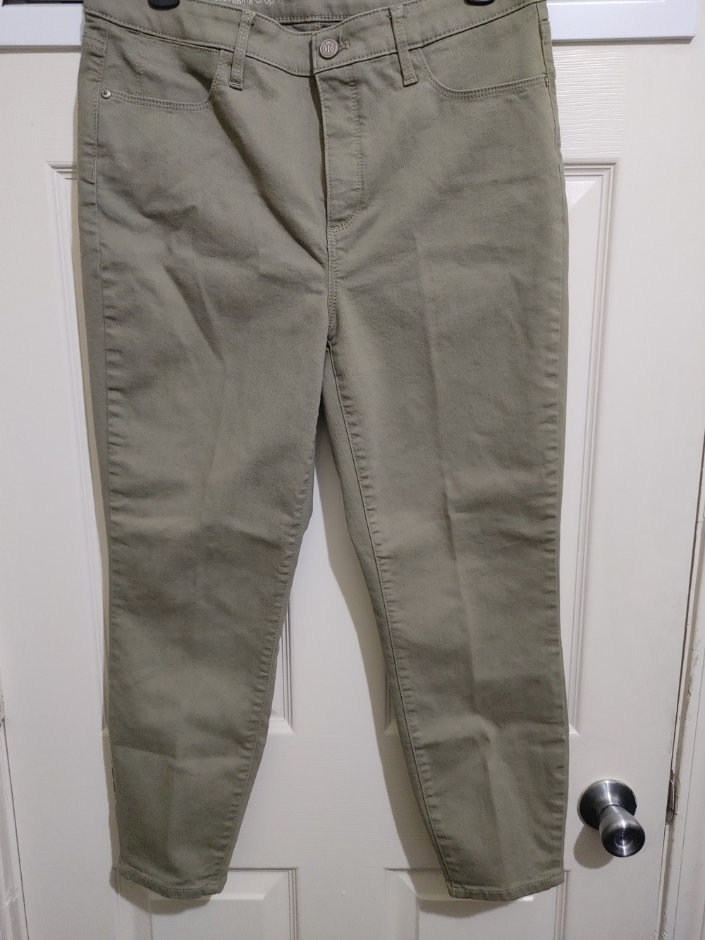 Talbots Olive Green Cropped Ankle Jeans